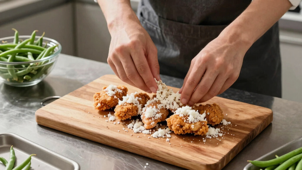 Georgina Hayden’s quick and easy recipe for panko chicken with green bean and cabbage salad with miso dressing | Quick and easy