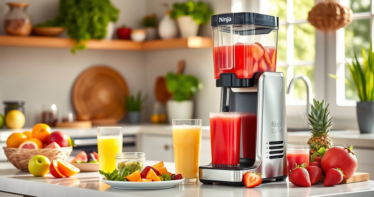 Make Refreshing Summer Slushies with Ninja SLUSHi Frozen Drink Machine