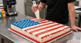 Martha Stewart Serves Huge American Flag Cake with 250 Pieces for Founding Father-Themed Party