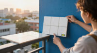 Before and After: IKEA Tiles and a Bright Blue Paint Made This Balcony Unrecognizable