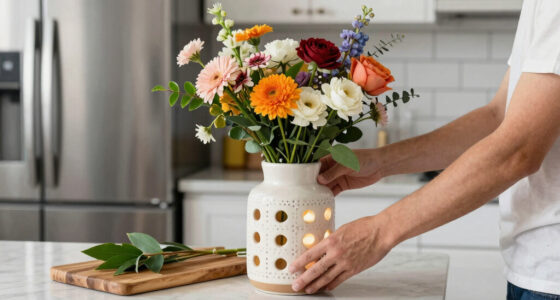 Skip Vases — This Stunning DIY Floral Arrangement Uses a Lamp