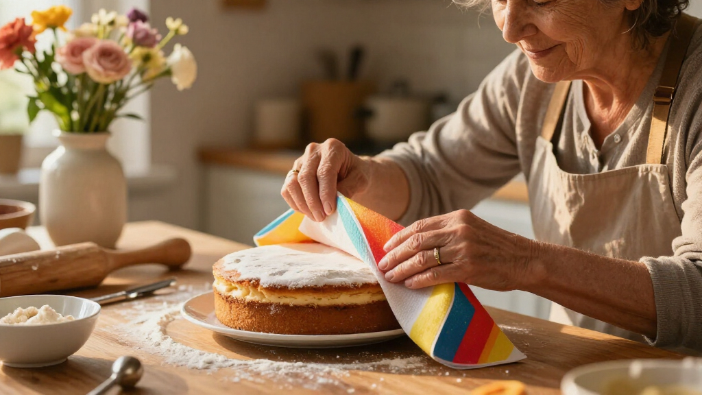 My Grandma's 50-Year-Old Paper Towel Trick For Decorating Cakes Is Ingenious