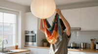 She Draped A Scarf Over IKEA’s Paper Lantern, And It Looks Custom