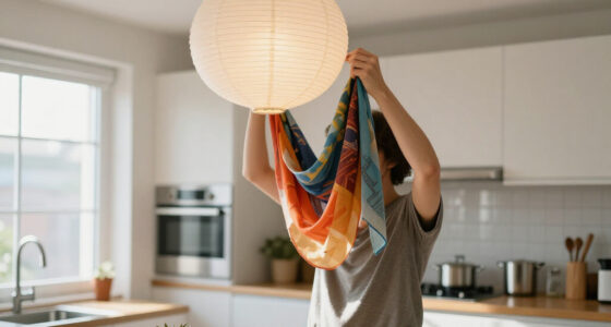 She Draped A Scarf Over IKEA’s Paper Lantern, And It Looks Custom