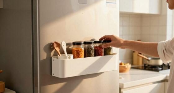 This Magnetic Shelf Turns The Empty Side Of Your Fridge Into Extra Storage Space