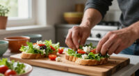 Bruschette Di Lattuga Con Insalata Alla Greca