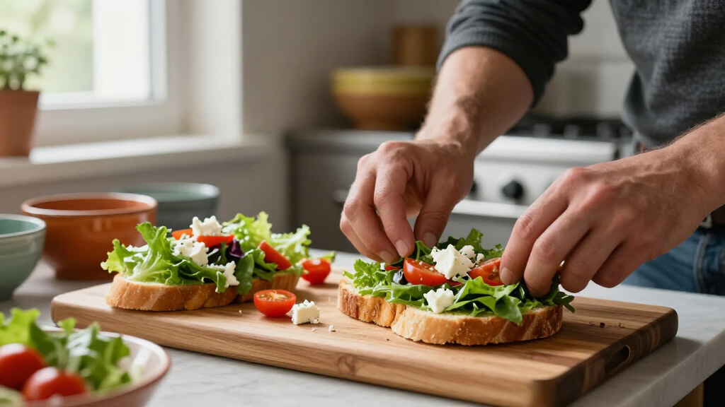 Bruschette Di Lattuga Con Insalata Alla Greca
