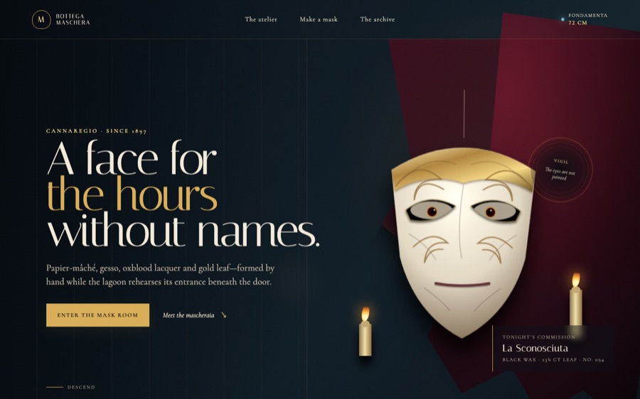 Bottega Maschera — Venetian Masks Above the Tide (FABLE/175)