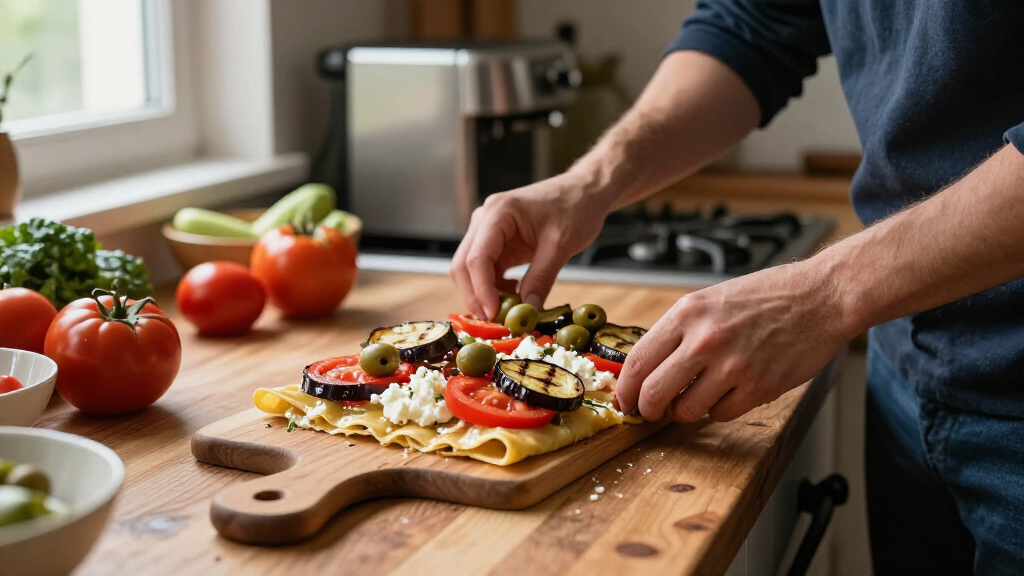 Friselle Con Pomodoro, Melanzane, Ricotta Affumicata E Olive