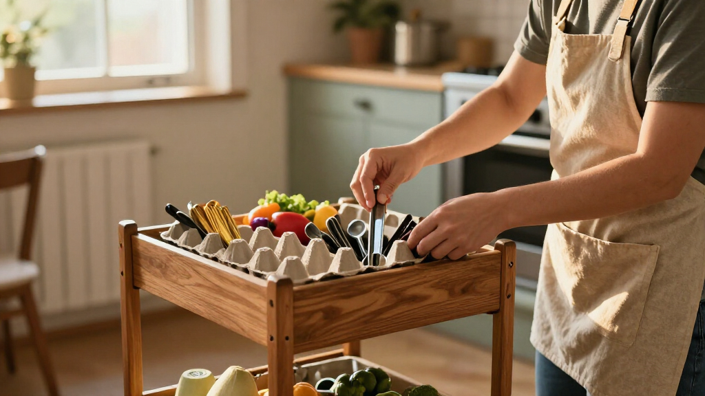Ditch Bins: The Smarter Way To Organize A Storage Cart Using Empty Egg Cartons
