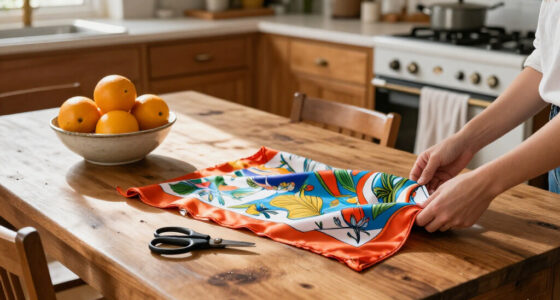 Trade In Your Old Table Runner: There's A Cute DIY Using A Vintage Clothing Accessory